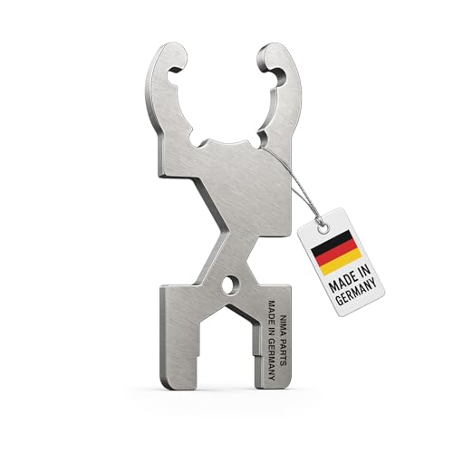 NIMA PARTS Gasflaschenschlüssel – Made in Germany – Gasflaschen Schlüssel Edelstahl (GS07, Edelstahl)