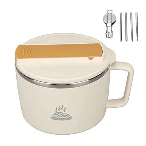 Ramen Cooker Microwave Noodle Bowl with Chopsticks and Spork