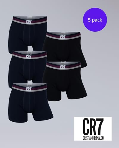 Bóxers CR7 de algodón para hombre en pack de 5 con bolsa de viaje multicolor 3