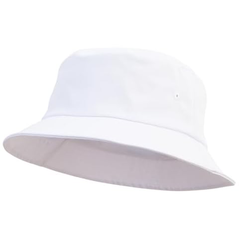 e4Hats.com Big Size Cotton Blend Twill Bucket Hat - White XL-2XL Cover