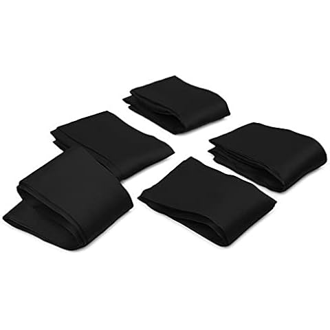 Premium Satin BDSM Bondageschal Augenbinde Bondage Fessel Schal Set (Schwarz - 5er Set) Cover