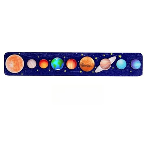 Livmorx 太陽系モデル 家庭用 幼稚園 教学工具用 パズル 教育玩具おもちゃ 天体 おもちゃ 木製 天文学 物理学 興味刺激 想像開発 科学認知 パネル付き 惑星 クリスマス プレゼント太陽系 宇宙 模型 宇宙 (B)