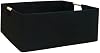 Caja de almacenamiento para estantes, cesta rectangular plegable con asas, negra, para hogar, oficina, auto y dormitorio 2