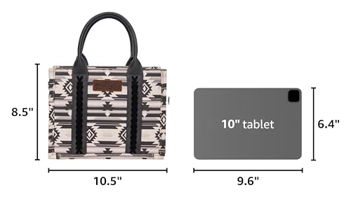 Image of Wrangler Purse Western Aztec Tote Bag Women Top Handle Handbags with Detachable Strap | Western