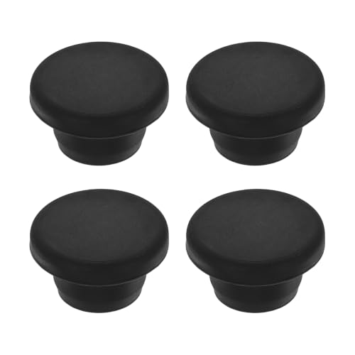 Image of MECCANIXITY 4pcs T-Shaped Silicone Plugs 17mm 21 /32 Inch Dia, Black | Snap in Plug Hole Seal Cover Round Rubber Stopper for 16.5-17mm Holes Kitchen Rubber Bulkheads Waterproof Sealing