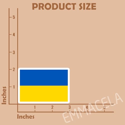 Image of (3PCS) Ukraine Flag stickers, Countries Flag Stickers - Waterproof Vinyl Decals For Laptops, Tumblers, Water Bottles, Books, Scrapbooks, Size 3 x 2 Inch
