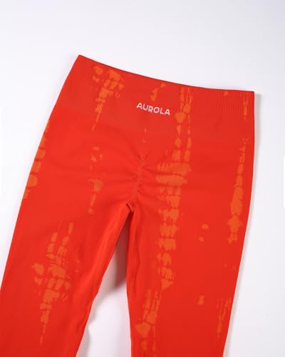 Image of AUROLA Serpent Snake Seamless Scrunch Workout Leggings for Women,Girls Squat Proof Ribbed Thick Active Gym Pants