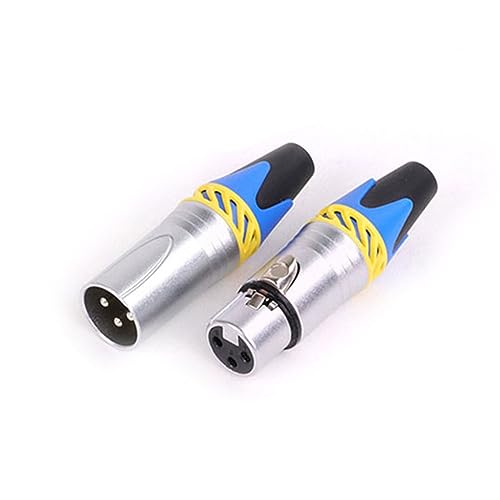 Conector XLR de 3 pines adaptador macho hembra rojo para soldar cable micro terminal 10 juegos 8