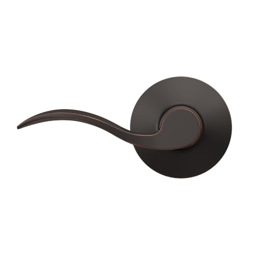 Image of SCHLAGE Accent Hall /Closet Passage Door Handle, Reversible, Aged Bronze | Hall or closet lever door handle with no lock, Easy to install, Certified durability, Universal fit