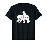 Mama Bear 2 Baby Bear Cubs Playing Riding on Back T-Shirt T-Shirt