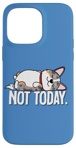 Mens Womens Kids Not Today Nap Cardigan Blue Merle Corgi Dog �X�}�z�P�[�X iPhone 14 Pro Max �p