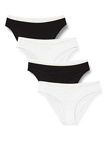 Girl by Athena Girl Bio 8A93 sous-vêtement, Blanc/Blanc/Noir/Noir, 14 Ans Fille Cover
