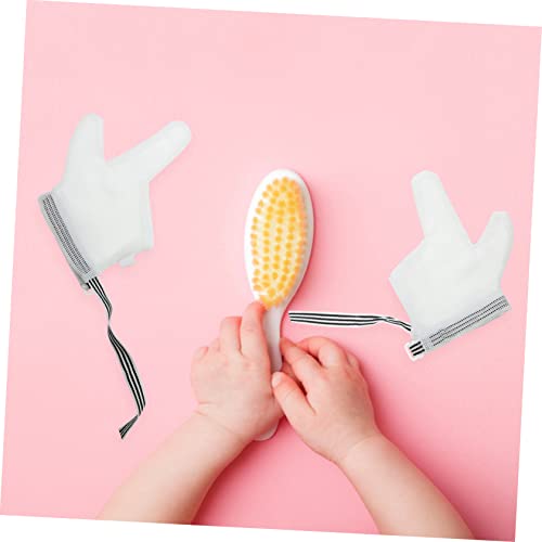 FAVOMOTO 1pair Boy Girl Stop Sucking Finger Gloves Breathable Protector for Boy Girl Thumb Mitts to Prevent Hand Biting for Newborn Boys and Girls Soft and Comfortable Design2