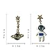 Planet Earrings for Women Creative Handmade Cartoon Rocket Space Ship Astronauts Moon Saturn Dangle Drop Earrings Space Lover Gift Sci-Fi Jewelry (Planet Astronaut)