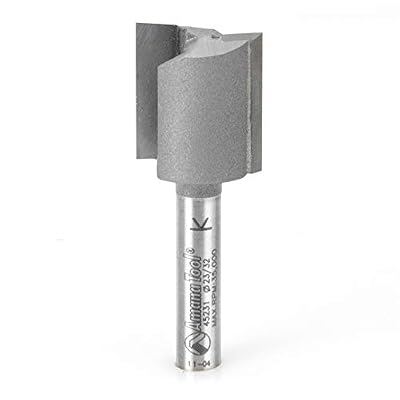 Amana Tool 45231 Carbide Tipped Undersized Plywood Dado Plunge 23/32 D x 3/4 CH x 1/4 Inch SHK Router Bit for Plywood Thickness 3/4 minus 1/32