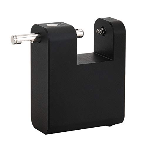 Cerraduras de herrajes para Puertas Inteligente de la Huella Digital del candado Cerradura de Puerta de Seguridad USB Locker Impermeable Recargable de Equipaje Bloqueo antirrobo (Color : Black)