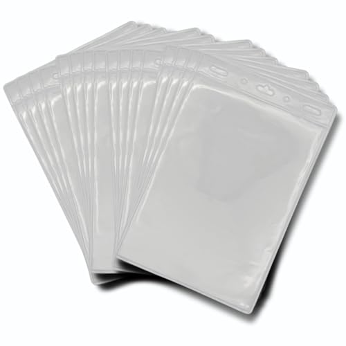 OfficeGear Event Badge Holder [200 Pack] Vertical Hanging Size A6 (4x6 inch 105x150mm) Open Top for ID Cards Passports Delegate Exhibitor Visitor Badges