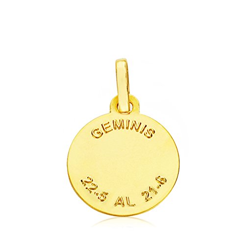 Géminis en oro 18 quilates 13 mm tallado