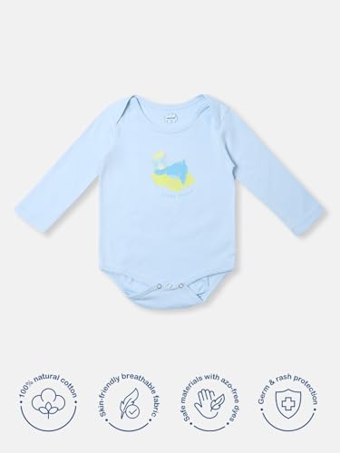 Image of Nautinati Baby Girls 100% Cotton Graphic Printed Bodysuits /Onsies (Value Pack) | Age 0-2 Years