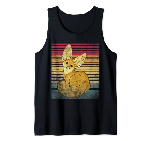 Retro Vintage Fennec Fox Zorros lindos Camiseta sin Mangas