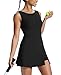 NIASHOT Black Athletic Golf Dress for Women Spring Tennis Bodycon Workout Active Skort Dress Casual Graduation Date Summer Outfits Built in Shorts with Pockets 2026 A-Black L