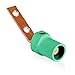 Leviton 16M21-2UG 16 Series Taper Nose Single Pole Cam Type Male Terminal Connector, Bus Bar Mount, Angle, 2-4/0 AWG, 400 Amp Max, Green