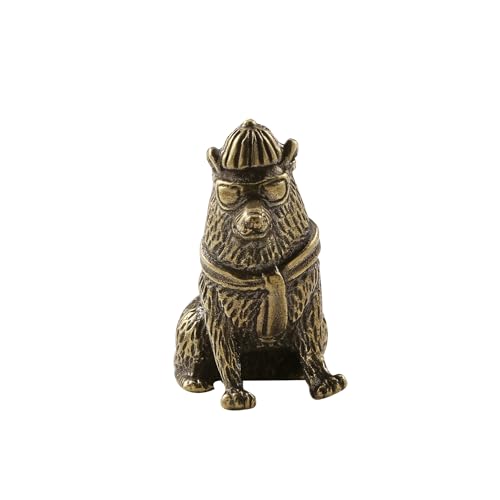 Statue de bouledogue en laiton anti stress pour decor bureau
