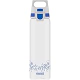 SIGG - Tritan Trinkflasche - Sportflasche Total Clear ONE MyPlanet Blau - kohlensäurehaltige Getränke - Spülmaschinenfest, Auslaufsicher, Kratzfest - BPA-frei - Sport & Fitness - 0,75L