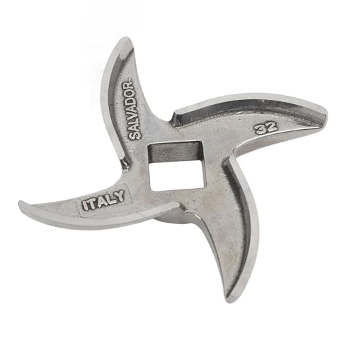 Size 32 Stainless Steel Meat Grinder Cutter Blade Replacement for Parts for Precise Cutting Results Applicable to Various Meat Grinder Brands Easy to Clean and Maintain