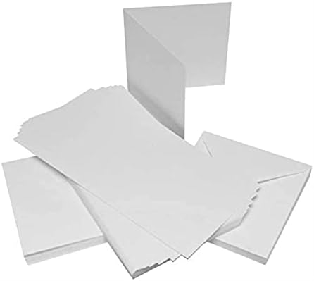 3 Ace Crafts C6 White Blank Cards and Envelopes for Card Making (20) for Greetings, Thank You cards with envelope, Valentine's, Thanksgiving, Christmas Invitation, Card Making Kit for Craft Activities