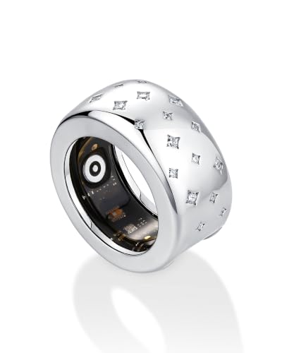 PAVOI 14K �����b�L �X�}�[�g�����O CZ �J�o�[ Oura Ring Gen 4�Ή�, 8, ����, �L���[�r�b�N�W���R�j�A