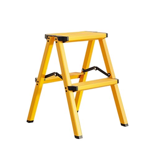 HAQMG Trittleiter 2 3 4 Stufen Klappbar Innenbereich Tritthocker, Leiter Aluminium Tritthocker Klappbar für Zuhause, Klapptritt Multifunktionale Leiter Gerüste Küchenleiter(2 Step)