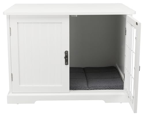 TRIXIE Hundehütte Indoor Home Kennel 73T x 53B x 53H cm weiß – komfortable Hundebox für kleine - mittelgroße Hunde – gemütlicher Rückzugsort für deinen Vierbeiner – sicher & hochwertig - 39753
