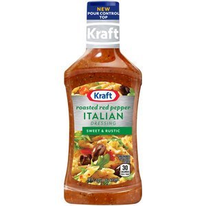 Kraft Aderezo italiano de pimiento rojo asado, dulce y rústico, 16 onzas (paquete de 4)