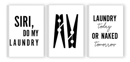Hacer mi lavandería baño decoración cita arte cartel lavandería habitación pared imagen pinza de ropa lienzo pintura decoración del hogar impresiones(40x60cmx3 Con marco)