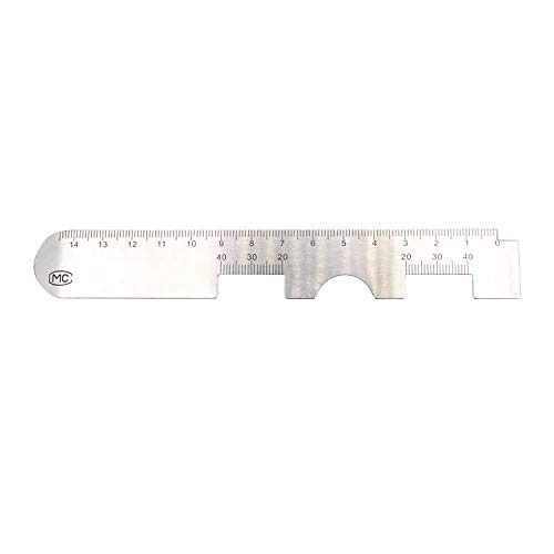 PD Ruler Pupillary Distance Ruler Straight Edge Optical Vernier Eye Pupil Distance Meter Ophthalmic Tool Stainless Steel - Thumbnail 2