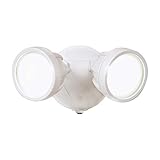 All-Pro FTR1740LPCW All-Pro LED Twin Head Dusk-To-Dawn Flood Light, 1,600 Lumens, White