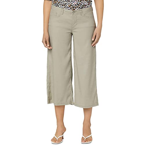 Nydj Womens Linen Cropped Wide Leg Pants Gray 00 #TOP12