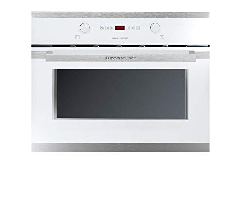 Küppersbusch Design Einbau-Dampfgarer EDG6260.0W1, 45cm, Weiß/Edelstahl, 3 Funktionen und 20 Programme, Versenkbare Knebel, 35 Liter Edelstahl-Garraum