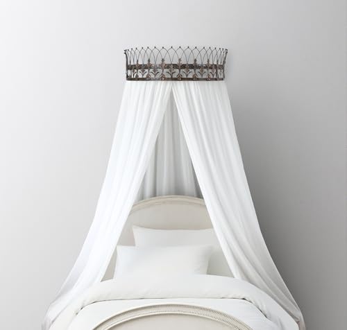 Creative Co-op Elegant Metal Curtain Crown, Rust