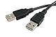 System-S USB 2.0 Dual Port Kabel 30 cm Typ A Buchse zu Stecker Adapter Schraube Schwarz