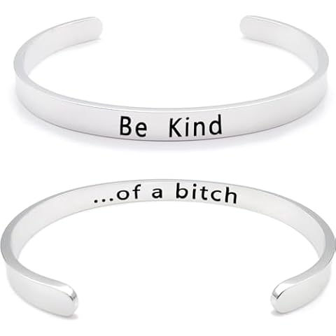 Lymhy Be Kind of A Bitch Bracelet Be Kind...of A Bitch Bracelets for Women Jewelry Gifts Cuff Bracelet Cover