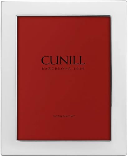 Cunill 925 Sterling Silver Tiffany Plain 4x6 Personalized Picture Frame, Custom Engraved Silver Frame