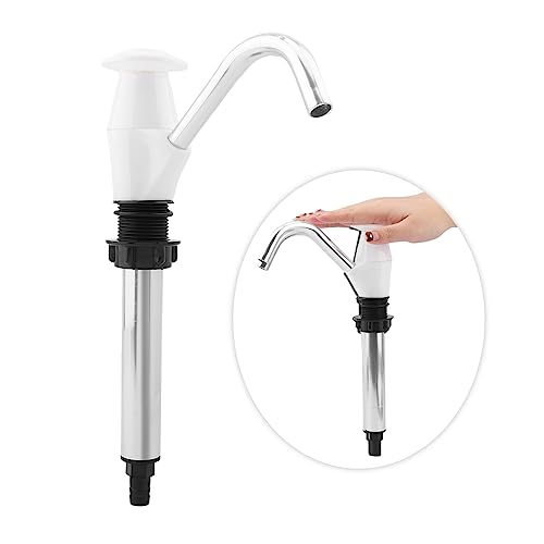 Image of Caravan Sink Water Hand Pump - Manual Water Pump Double Action Camping Trailer Motorhome Replacement Pumping Tool for Camping Trailer (white)