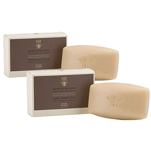 Panier des Sens Honey Extra gentle bar soap - Made in France 97% natural - 2 bars, 5.3oz/150g each