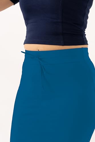 Image of DESI GIRL Cotton Lycra Stretchable Saree Shapewear Petticoat with Drawstring for Women | Fishcut Saree Petticoat with Side Slit for Easy Movement | Saree Shaper | Long inskirt