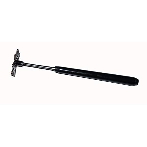 TGA Sports Billiard Bridge Retractable Pool Stick with Removable Bridge Head Portable Design Screw on Bridge Head Pool Cue Accessory (Black)
