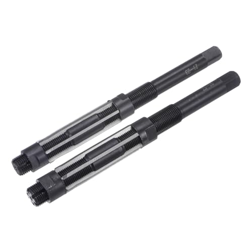QUARKZMAN Juego de 2 Piezas de Escariadores Manuales Ajustables H8 de 21mm-23mm y 23mm-26mm, Barrenas Escariadoras Métricas para Metal y Madera, 6 Flautas Rectas