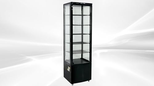 Commercial Display Refrigerator, ETL NSF Bakery Case 4 Sided Glass all Direction, Fridge Cooler Merchandiser, 80