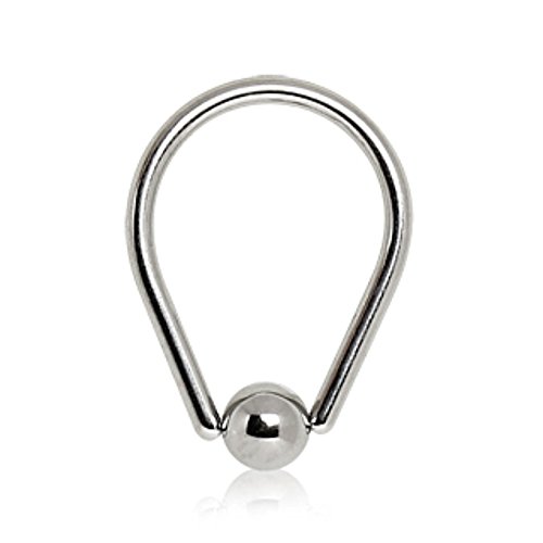 WildKlass Jewelry 316L Surgical Steel Tear Drop Captive Bead Ring